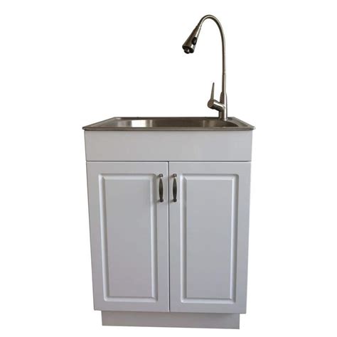 glacier bay all-in-one stainless steel laundry utility sink and cabinet|glacier bay undermount kitchen sink.